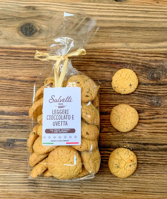 Biscotti leggeri cioccolato e uvetta